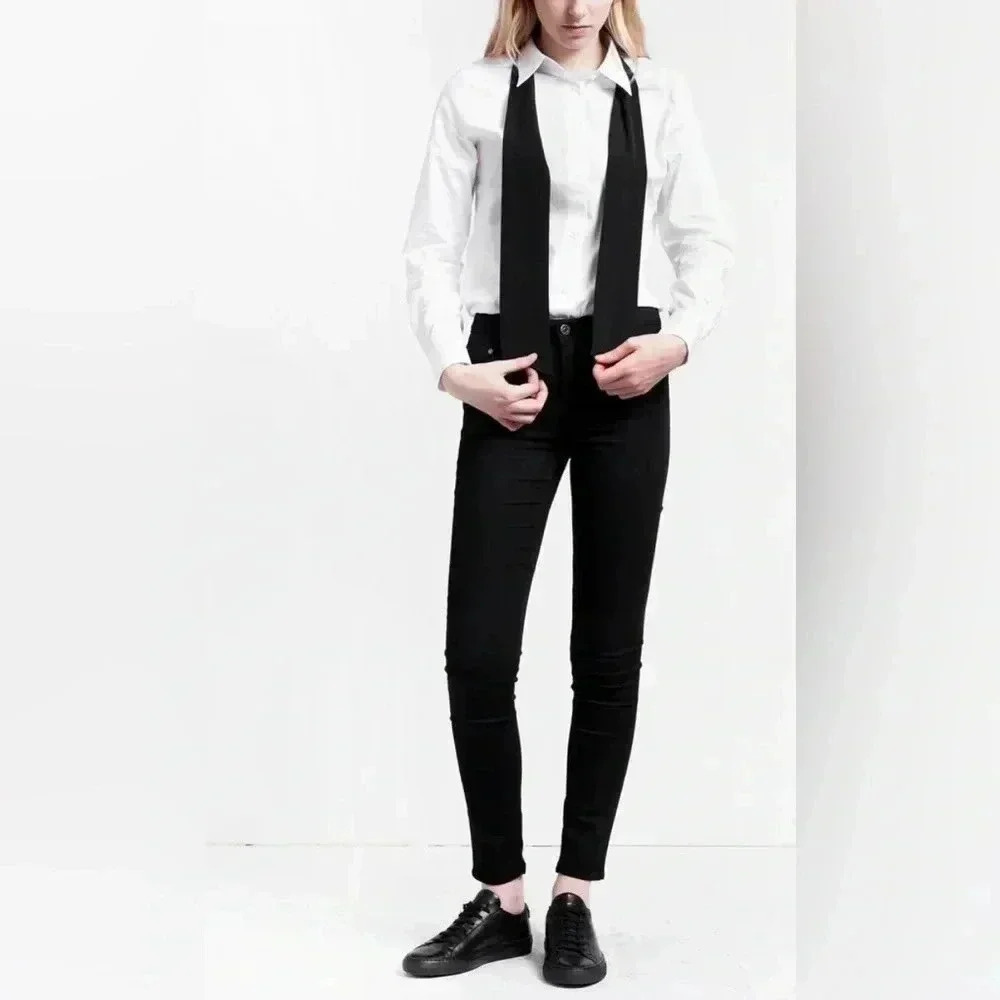 Acne studios black 5 pocket “skin 5” skinny cotton stretch  denim jean 30